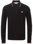 Moncler Long Sleeve Polo Shirt, Men's, Size: Xl, Black, Cotton
