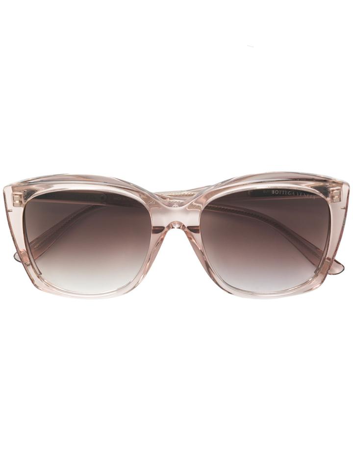 Bottega Veneta Eyewear Oversized Sunglasses - Nude & Neutrals