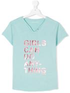 Zadig & Voltaire Kids Teen Girls Can Do Anything T-shirt - Blue