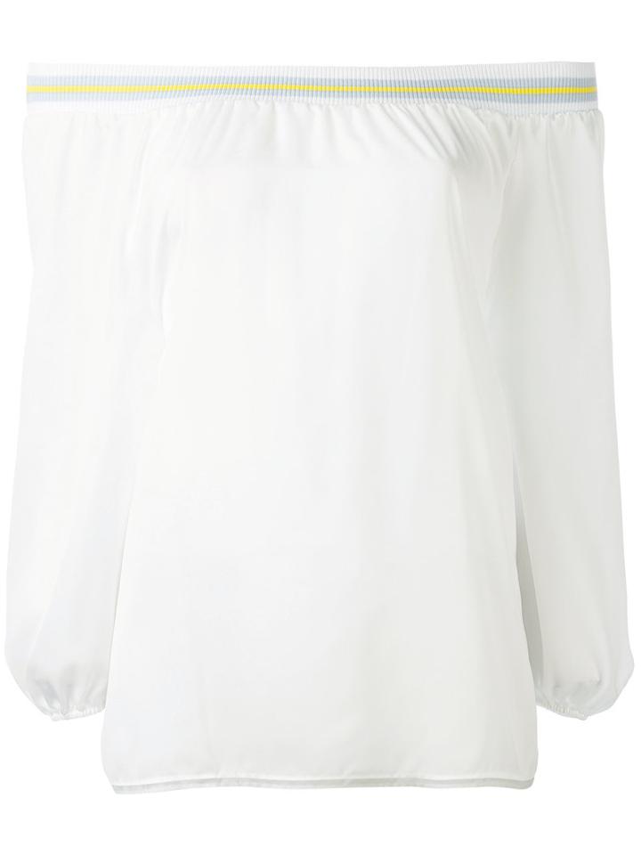 Blugirl - Off-the-shoulder Blouse - Women - Cotton/polyester - 42, White, Cotton/polyester
