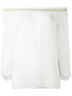 Blugirl - Off-the-shoulder Blouse - Women - Cotton/polyester - 42, White, Cotton/polyester