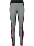 No Ka' Oi Side Stripes Sports Leggings - Grey