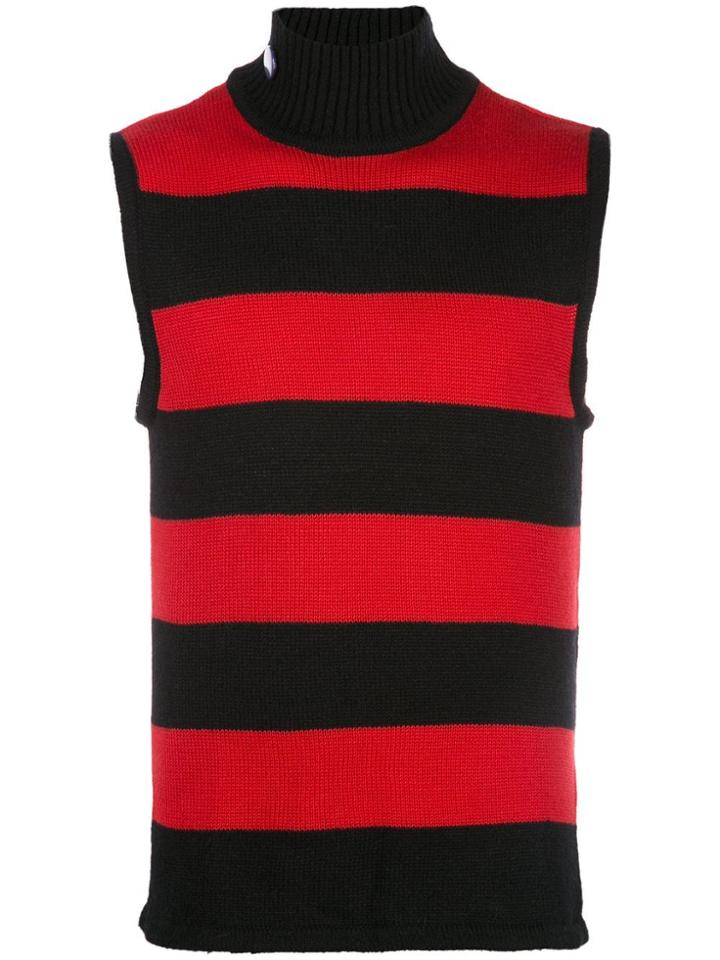 Anton Belinskiy Striped Knit Vest - Red