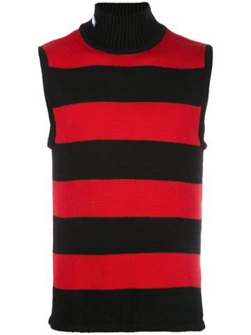 Anton Belinskiy Striped Knit Vest - Red