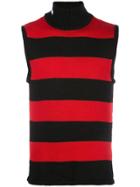 Anton Belinskiy Striped Knit Vest - Red