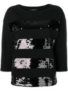 Weekend Max Mara Sequin Stripe Sweatshirt - Black
