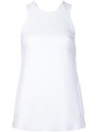 Cushnie Et Ochs Bow Detail Tank Top, Women's, Size: 6, White, Spandex/elastane/silk/viscose
