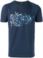 Fendi - Floral Print T-shirt - Men - Cotton - 50, Blue, Cotton