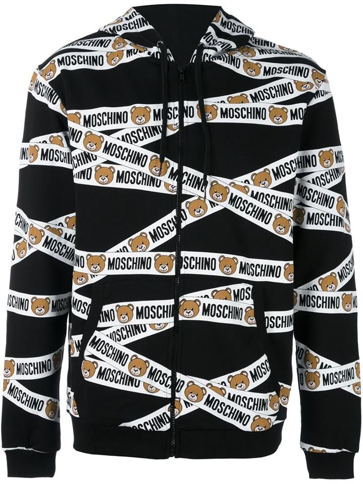 Moschino Underwear Logo Band Bear Print Hoodie