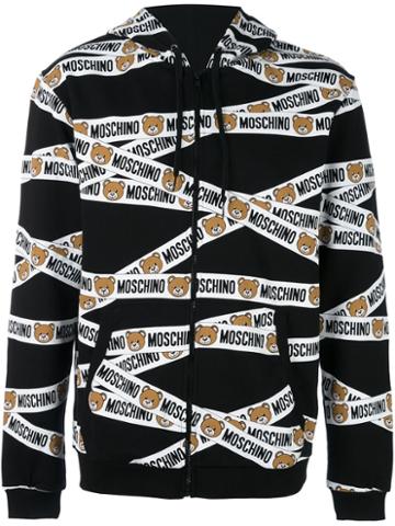 Moschino Underwear Logo Band Bear Print Hoodie