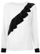 Dresscamp Ruffled Detail Blouse, Women's, Size: 38, White, Silk