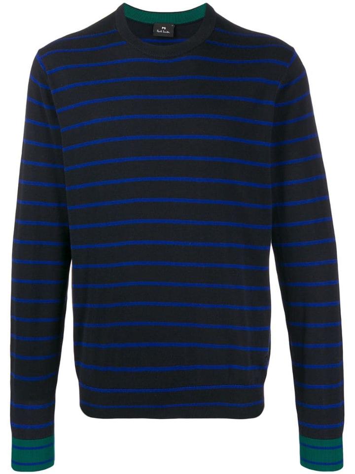 Ps Paul Smith Tonal Striped Jumper - Blue