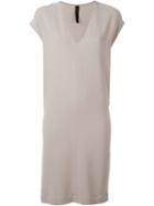 Ilaria Nistri V-neck Dress, Women's, Size: 42, Nude/neutrals, Viscose/spandex/elastane