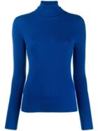 Mcq Alexander Mcqueen Roll-neck Fitted Sweater - Blue