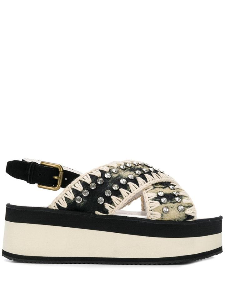 Mou Platform Sandal - Black