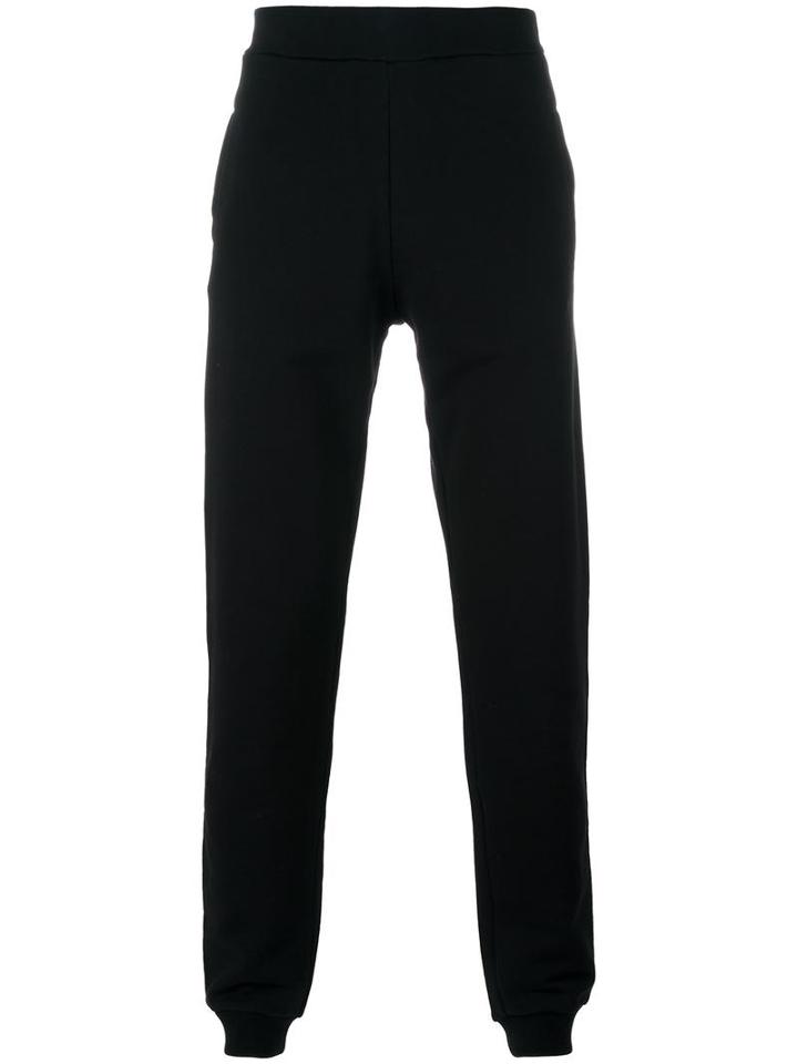 Maison Margiela Zipped Cuff Track Pants, Men's, Size: 48, Black, Cotton/calf Leather