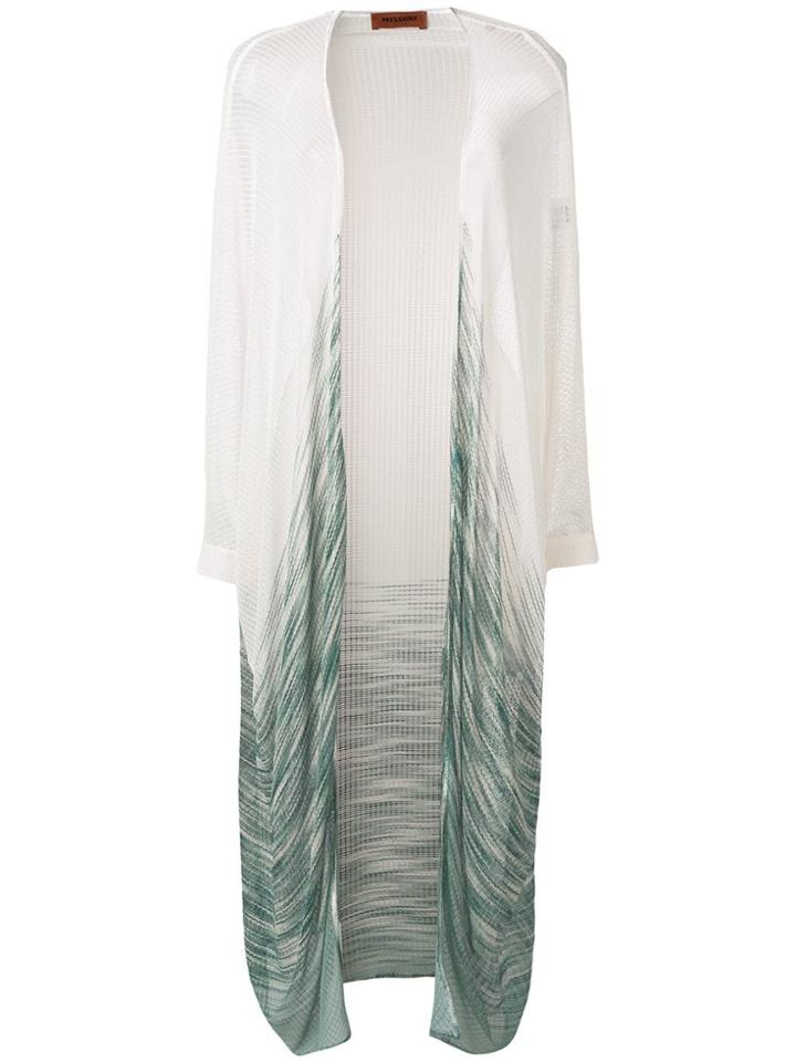 Missoni Gradient Effect Cardi-coat - White