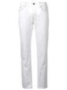 Karl Lagerfeld Contrast Stitching Jeans - White