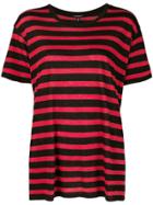 R13 Striped Oversized T-shirt - Red