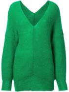G.v.g.v. Off Shoulder Pullover, Women's, Size: Xs, Green, Nylon/mohair