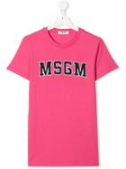 Msgm Kids Teen Logo T-shirt - Pink
