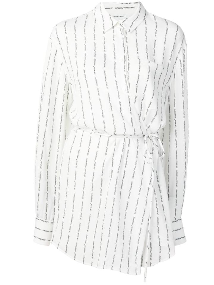 Off-white Logo Stripe Wrap Shirt