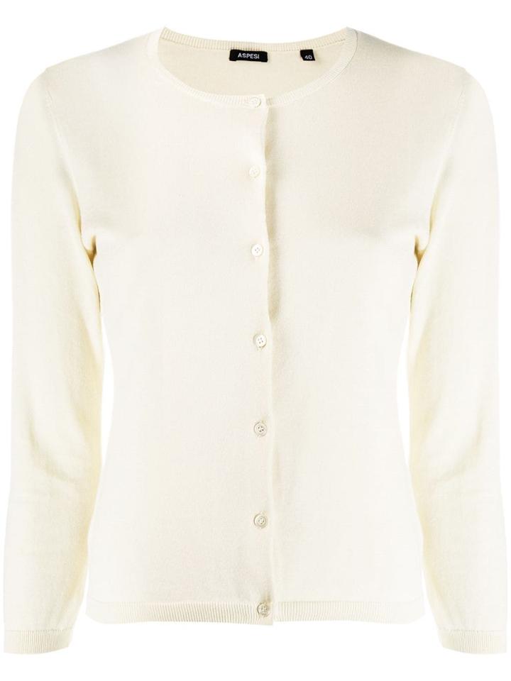 Aspesi Classic Short Cardigan - Neutrals