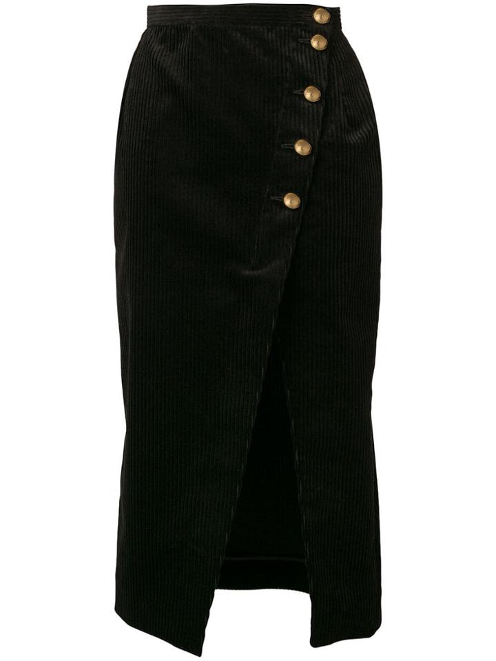 Alexa Chung Corduroy Pencil Skirt - Black