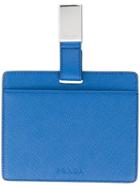 Prada Saffiano Lanyard Luggage Tag - Blue