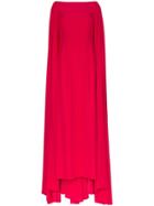 Carolina Herrera Cape-style Gown - Red