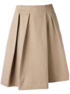 Jil Sander Pleated A-line Shorts - Nude & Neutrals