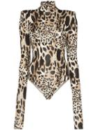 Alexandre Vauthier High-neck Leopard-print Bodysuit - Animal