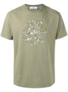Stone Island - Logo Print T-shirt - Men - Cotton - L, Green, Cotton
