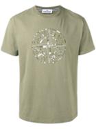 Stone Island - Logo Print T-shirt - Men - Cotton - L, Green, Cotton