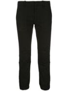 Nili Lotan Plain Slim Cropped Trousers - Black
