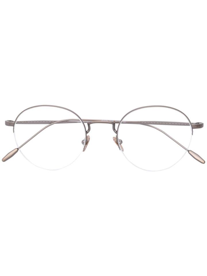 Giorgio Armani Round Frame Glasses - Metallic