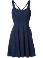 Jay Godfrey - Sleeveless Pleated Dress - Women - Polyester/viscose - M, Blue, Polyester/viscose