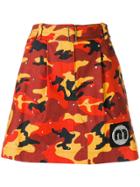 Miu Miu Camouflage A-line Skirt - Orange