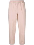 Forte Forte Cropped Pants, Women's, Size: 0, Pink/purple, Cotton