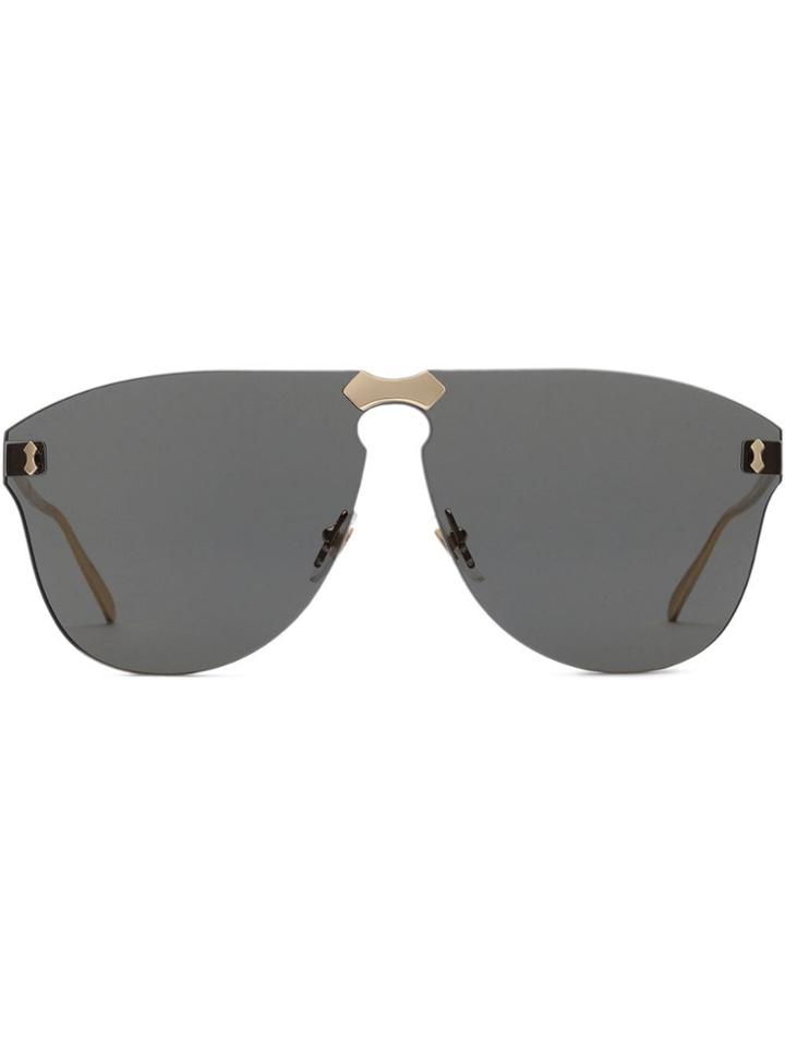 Gucci Eyewear Aviator Rimless Sunglasses - Metallic