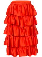 Stella Mccartney Ruffled Midi Skirt - Red