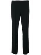 Emporio Armani - Streamlined Trousers - Women - Acetate/viscose - 38, Black, Acetate/viscose