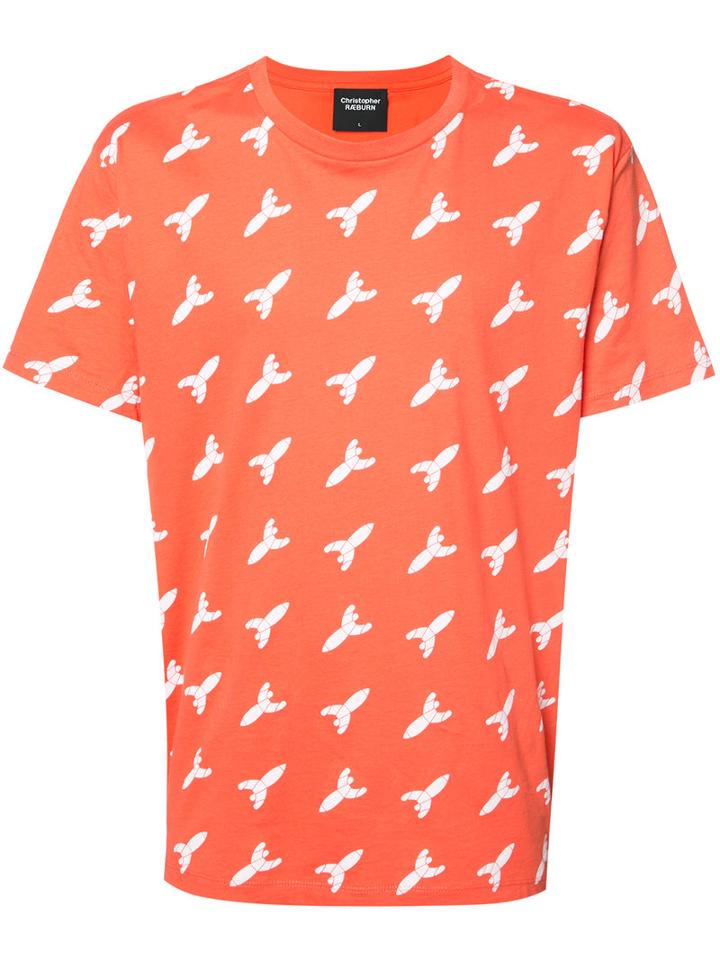 Christopher Raeburn Missile Print T-shirt, Men's, Size: Small, Yellow/orange, Cotton