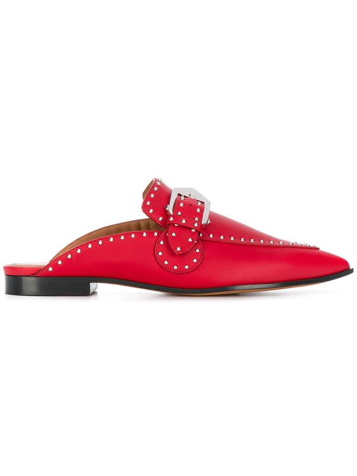 Givenchy Eleganct Buckle Mules - Red