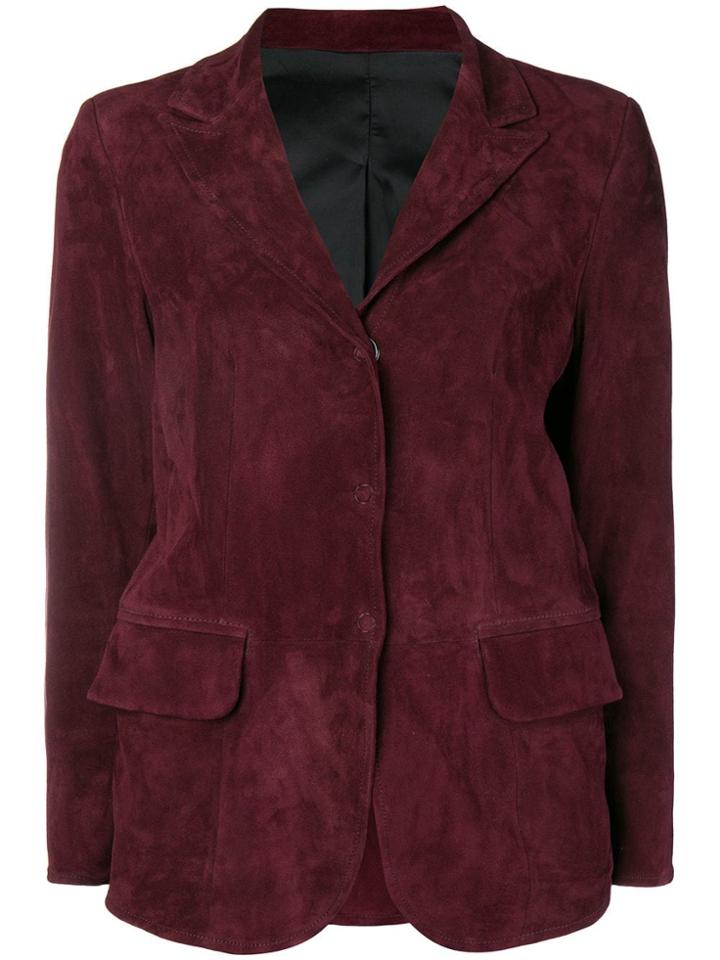 Sylvie Schimmel Fitted Blazer Jacket - Red