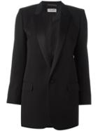 Saint Laurent 'iconic Le Smoking 80's' Tuxedo Jacket, Women's, Size: 38, Black, Silk/cotton/polyester/virgin Wool