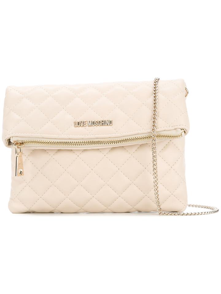 Love Moschino - Quilted Shoulder Bag - Women - Polyurethane - One Size, Women's, Nude/neutrals, Polyurethane