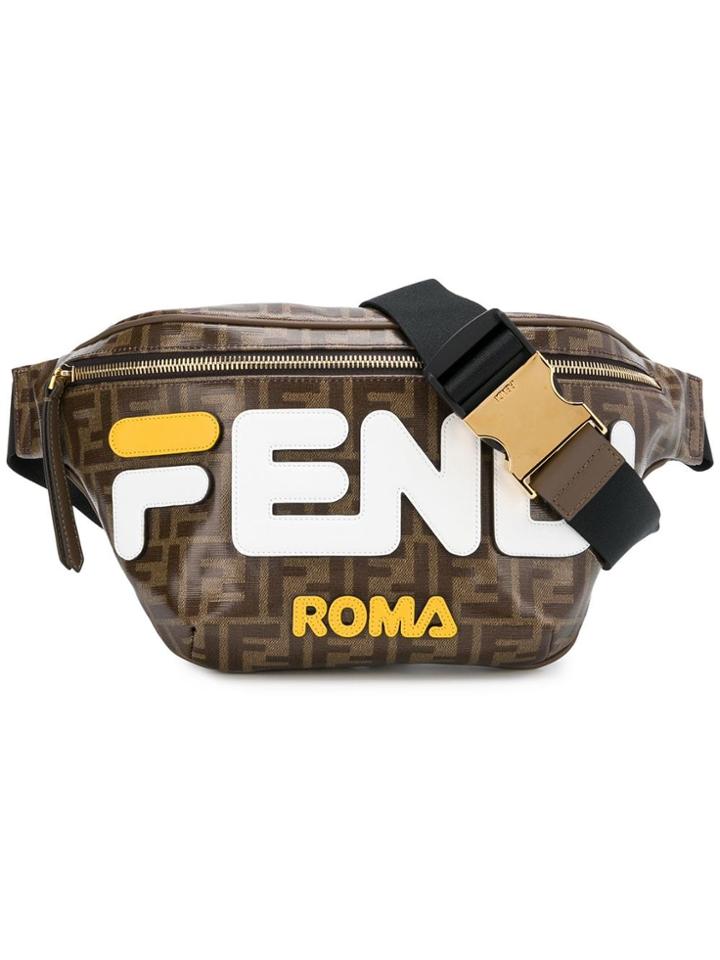 Fendi Monogram Pattern Belt Bag - Brown