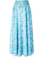 Vivetta - Glove Print Skirt - Women - Polyester/spandex/elastane - 42, Blue, Polyester/spandex/elastane