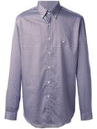 Etro Micro Print Button Down Shirt, Men's, Size: 40, Blue, Cotton